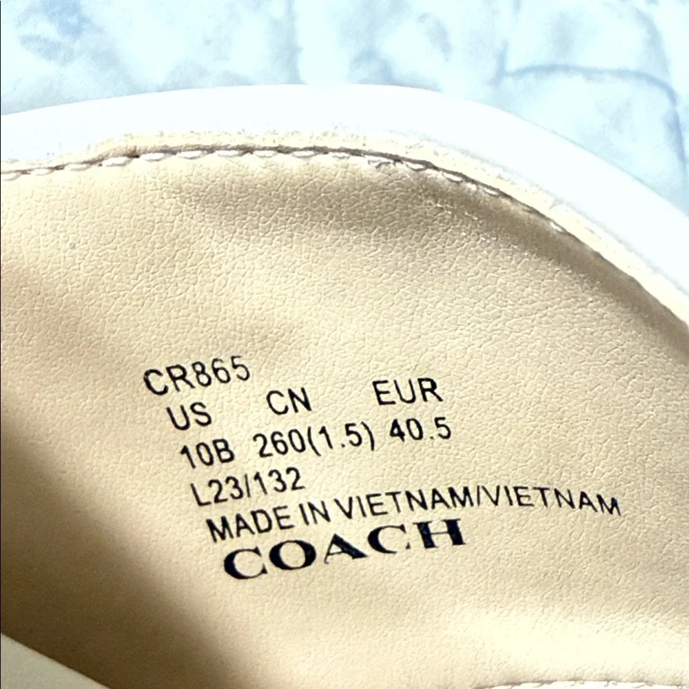 Coach Women's Cream and Tan Fraser Jacq Sandals 10 - Picture 8 of 8